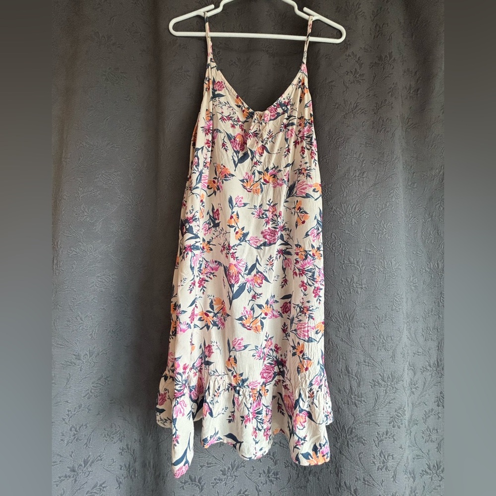 Roxy Pink Spaghetti Strap Slip Midi Dress for Night Out